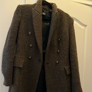 Zara Boucle Blazer Jacket